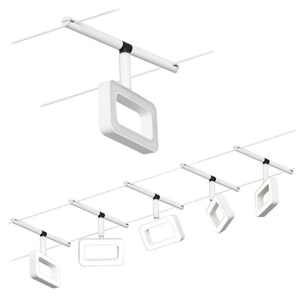 Paulmann 94483 - SET 5xLED/4,8W Sistem complet cu cablu FRAME 230V alb
