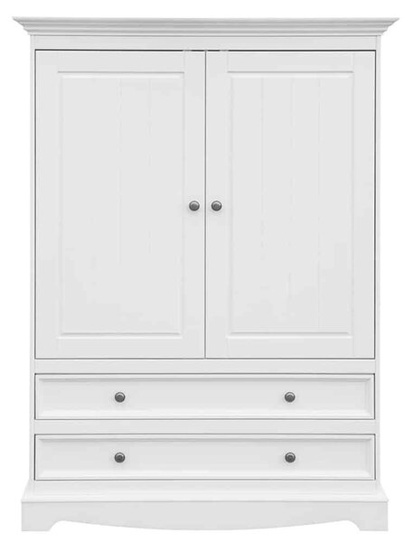 Dulăpior lemn masiv alb Linea, 108 × 45 × 147 cm