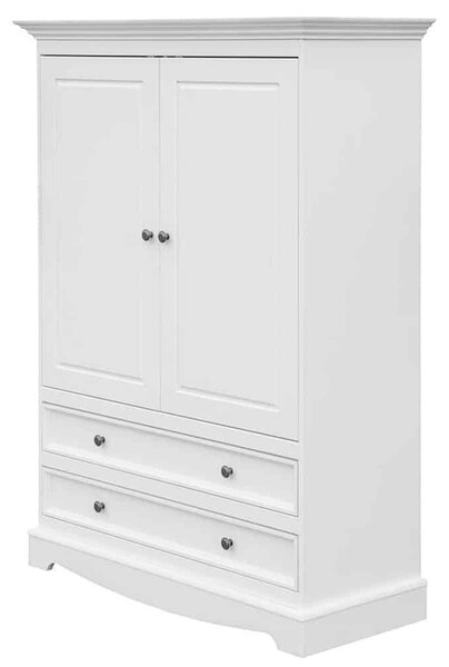 Dulăpior lemn masiv alb Linea, 108 × 45 × 147 cm