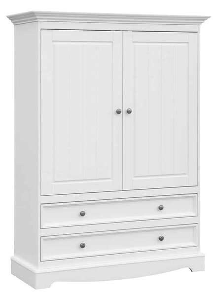 Dulăpior lemn masiv alb Linea, 108 × 45 × 147 cm