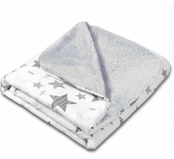 Set 2 paturici duble pufoase cu doua fete 100x78 cm Kidizi Fluffy Magic Forest Friends