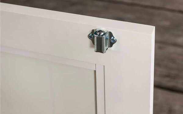 Băncuță lemn masiv alb Linea, 112 × 45 × 53 cm