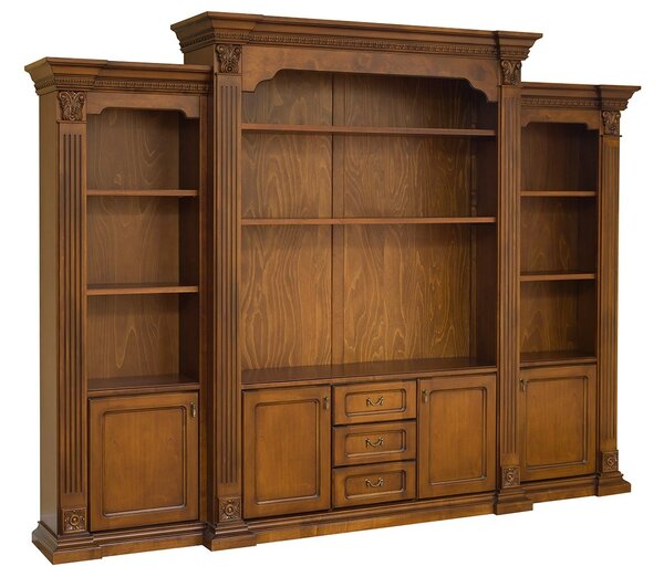 Bibliotecă lemn masiv Augustine, 262 × 40 × 244 cm
