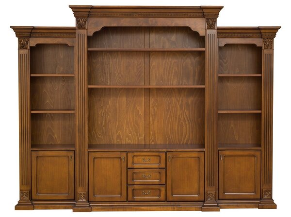 Bibliotecă lemn masiv Augustine, 262 × 40 × 244 cm