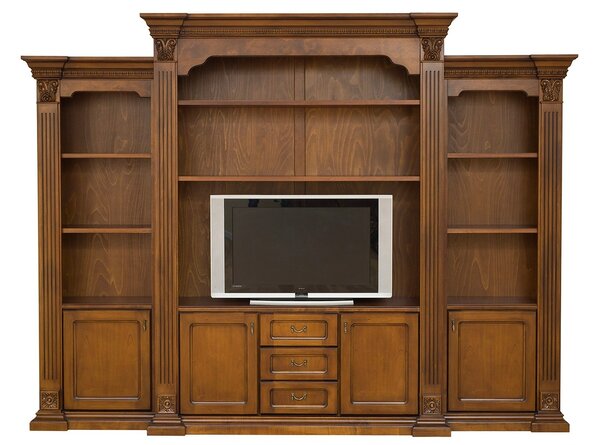 Bibliotecă lemn masiv Augustine, 262 × 40 × 244 cm