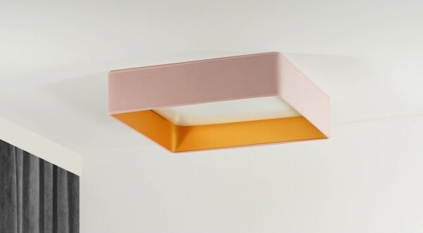 Brilagi-LED Corp de iluminat dimabil VELVET SQUARE LED/36W/230V Wi-Fi Tuya + telecomandă, roz