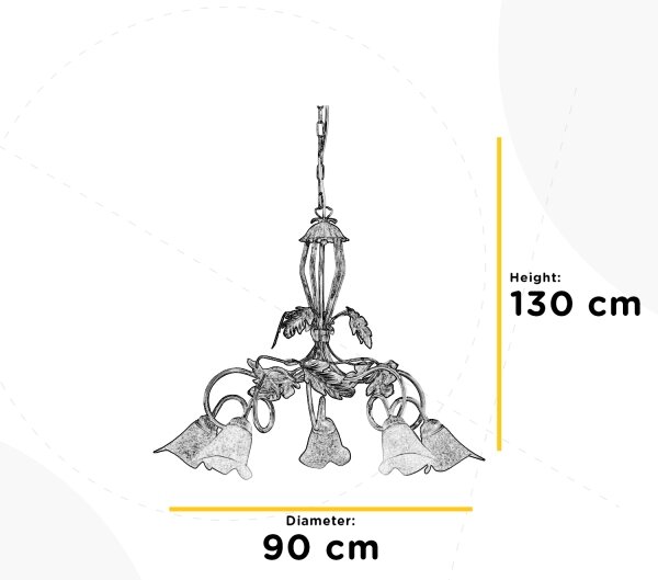 Lustră pe lanț ONLI MARILENA 5xE14/6W/230V