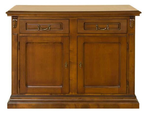 Comodă TV lemn masiv Bernhard, 122 × 54 × 84 cm
