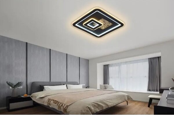 Plafonieră LED dimabilă LED/110W/230V negru + telecomandă