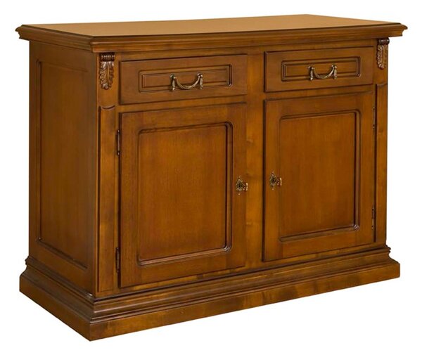 Comodă TV lemn masiv Bernhard, 122 × 54 × 84 cm