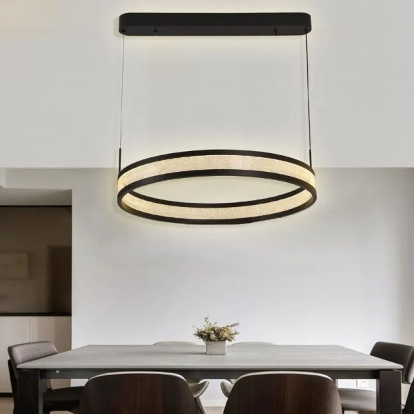 Lustră LED dimabilă pe cablu LED/45W/230V negru + telecomandă