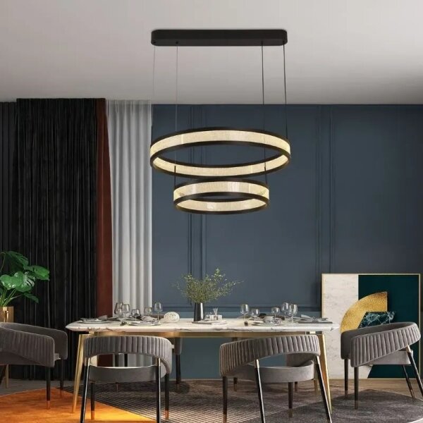 Lustră LED dimabilă pe cablu LED/40W/230V negru + telecomandă