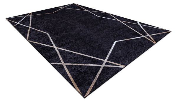 MIRO 51233.811 covor lavabil Geometric anti-alunecare - negru