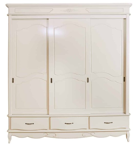 Dulap lemn masiv Casandra 3 Uși Glisante, 210 × 65 × 233 cm