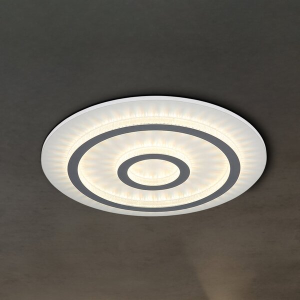 Globo Plafonieră LED Jayden, alb/antracit, CCT, dimabil, reglabil, Alb, Camera de zi / sufragerie, Metal