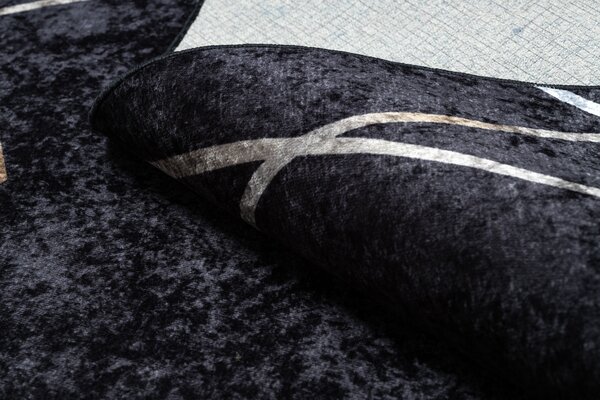MIRO 51233.811 covor lavabil Geometric anti-alunecare - negru