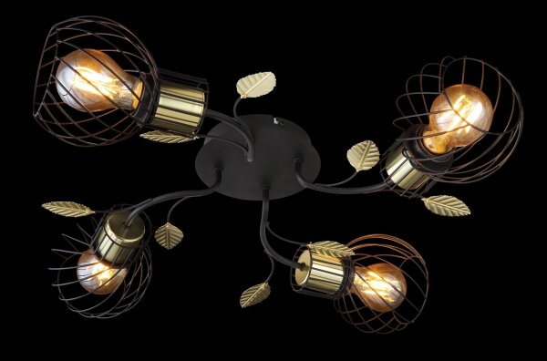 Lustră aplicată LALLY 4xE27/40W/230V Globo 54113-4D