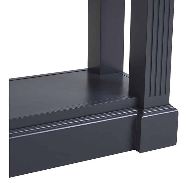 Masă lemn masiv natur Perete London Albastru/, 115 × 37 × 77 cm