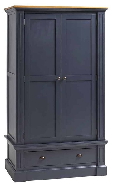 Dulap lemn masiv natur London 2 Usi Albastru/, 120 × 58 × 200 cm