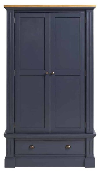 Dulap lemn masiv natur London 2 Usi Albastru/, 120 × 58 × 200 cm