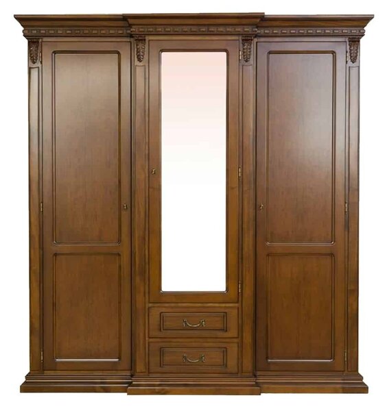 Dulap lemn masiv Bernhard 3 Usi, 182 × 67 × 218 cm