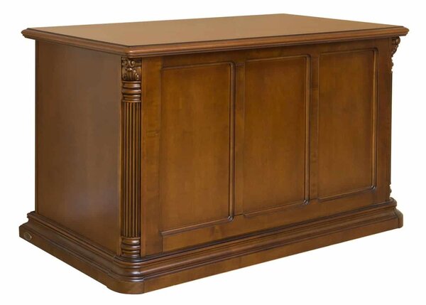 Birou lemn masiv nuc Valerio, 140 × 75 × 81 cm