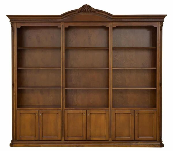 Bibliotecă lemn masiv Valerio, 262 × 40 × 244 cm