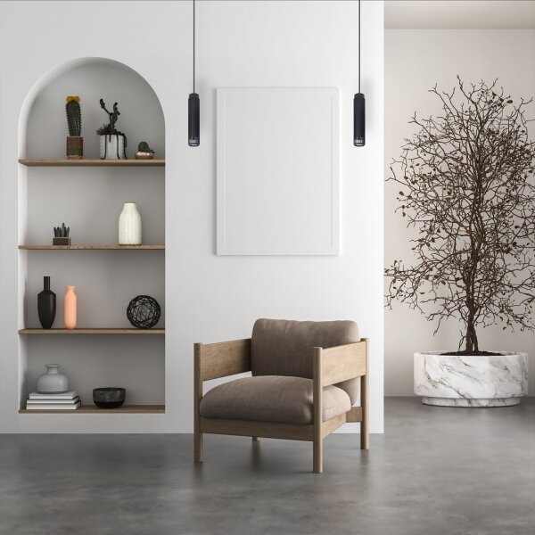 Lustră pe cablu VERTICAL 1xGU10/8W/230V negru