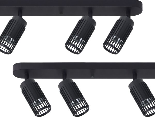 Spot VERTICAL 6xGU10/8W/230V negru