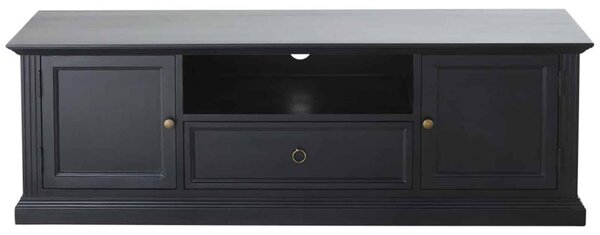 Comodă TV lemn masiv gri Noir Antracit, 200 × 45 × 50 cm