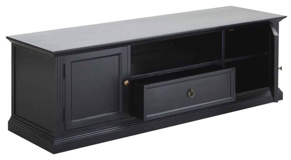 Comodă TV lemn masiv gri Noir Antracit, 200 × 45 × 50 cm