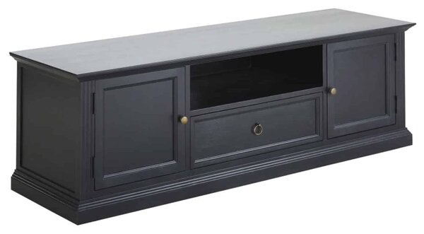 Comodă TV lemn masiv gri Noir Antracit, 200 × 45 × 50 cm