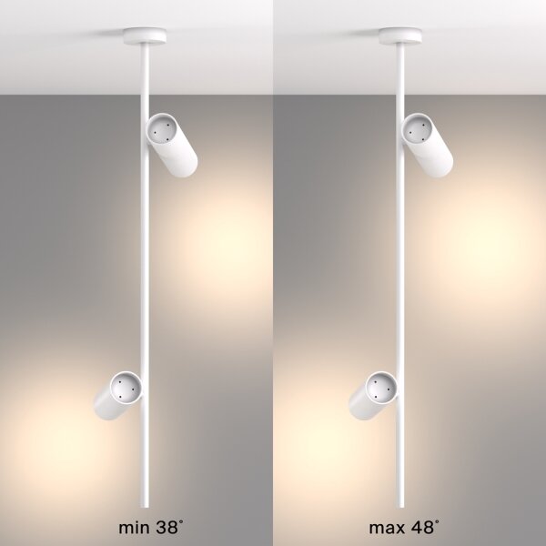 Lustră pe tijă Maytoni C021CL-02W ELTI 2xGU10/50W/230V alb
