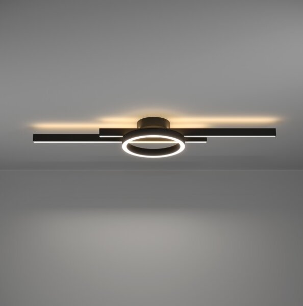 Plafonieră LED RGBW dimabilă Eglo 900953 AMANDOLO 23,5W/230V negru + telecomandă