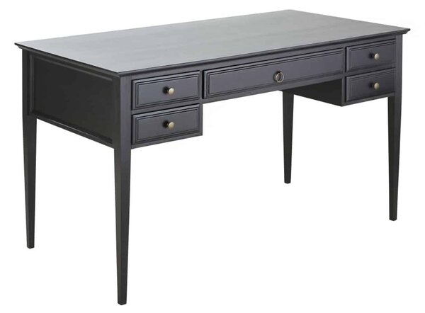 Birou lemn masiv gri Noir Antracit, 132 × 70 × 78 cm