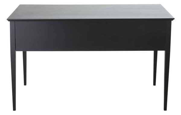 Birou lemn masiv gri Noir Antracit, 132 × 70 × 78 cm