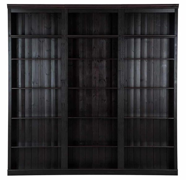 Bibliotecă lemn masiv, 220 × 35 × 220 cm