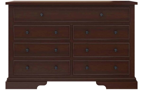 Comodă lemn masiv nuc Louis 7 Sertare, 145 × 55 × 90 cm
