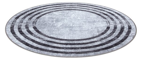 MIRO 51231.806 cerc covor lavabil Linii anti-alunecare - gri / negru