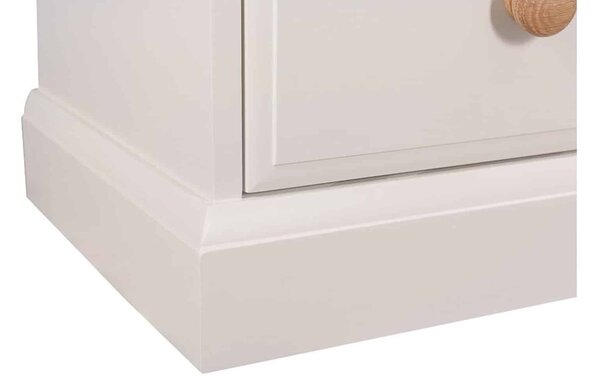 Comodă lemn masiv natur Sussane Gri/, 83 × 41 × 107 cm
