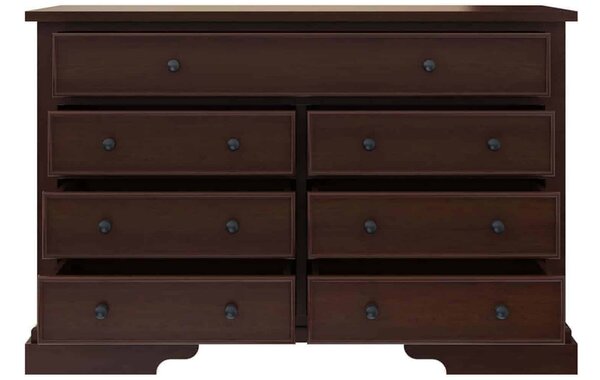 Comodă lemn masiv nuc Louis 7 Sertare, 145 × 55 × 90 cm