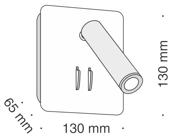 Spot LED de perete Maytoni C175-WL-01-6W-B IOS LED/9W/230V negru