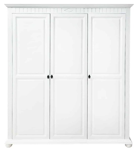 Dulap lemn masiv alb Natalie, 170 × 60 × 210 cm