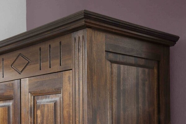 Dulap lemn masiv maro Pantofi Sonya, 115 × 29 × 110 cm