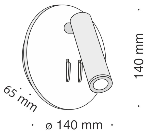 Spot LED de perete Maytoni C176-WL-01-6W-W IOS LED/9W/230V alb
