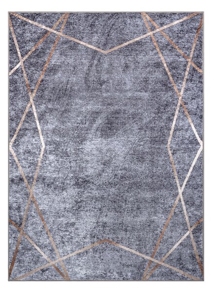 MIRO 51233.809 covor lavabil Geometric anti-alunecare - gri