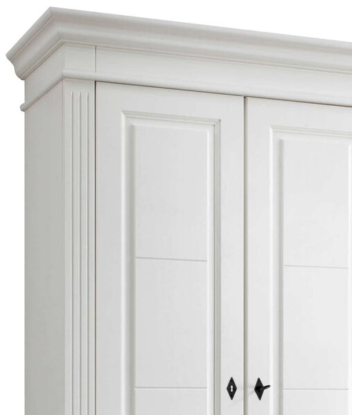 Dulap lemn masiv alb Ariana, 110 × 46 × 200 cm