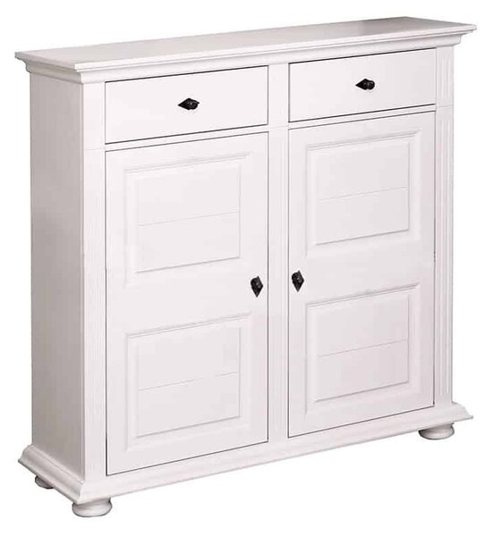 Dulap lemn masiv alb Pantofi Ariana, 115 × 37,5 × 115 cm
