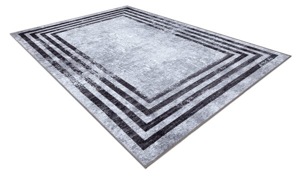 MIRO 51325.805 covor lavabil Geometric, linii anti-alunecare - gri