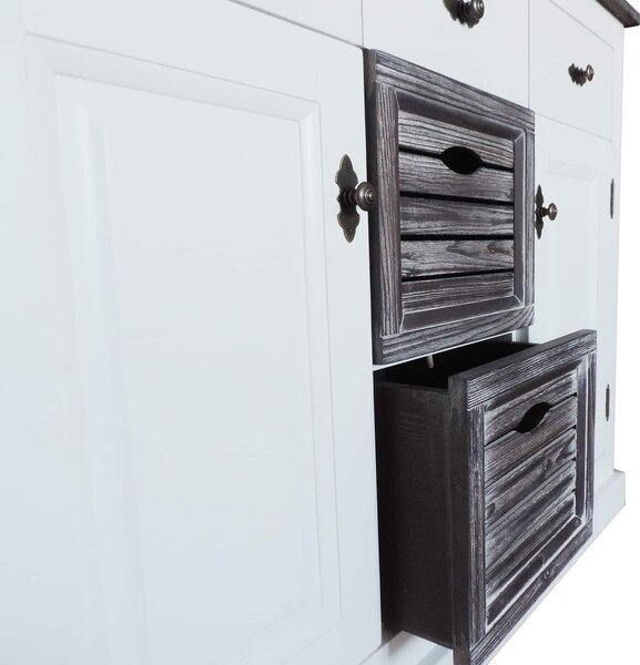 Comodă lemn masiv alb Harley /Maro, 112 × 38 × 90 cm